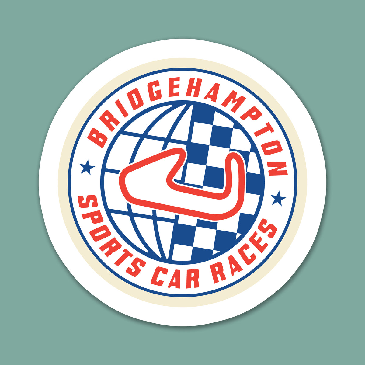 Vintage Racing Emblem Sticker