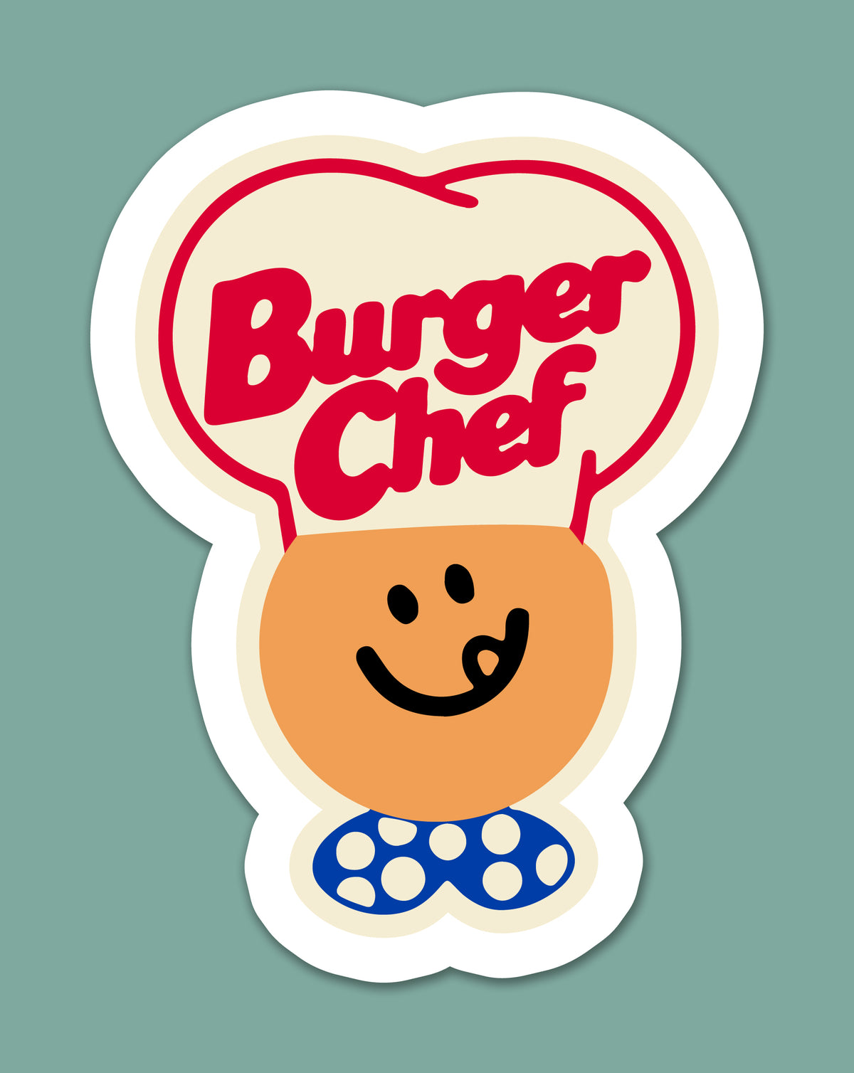 Vintage Burger Restaurant Sticker