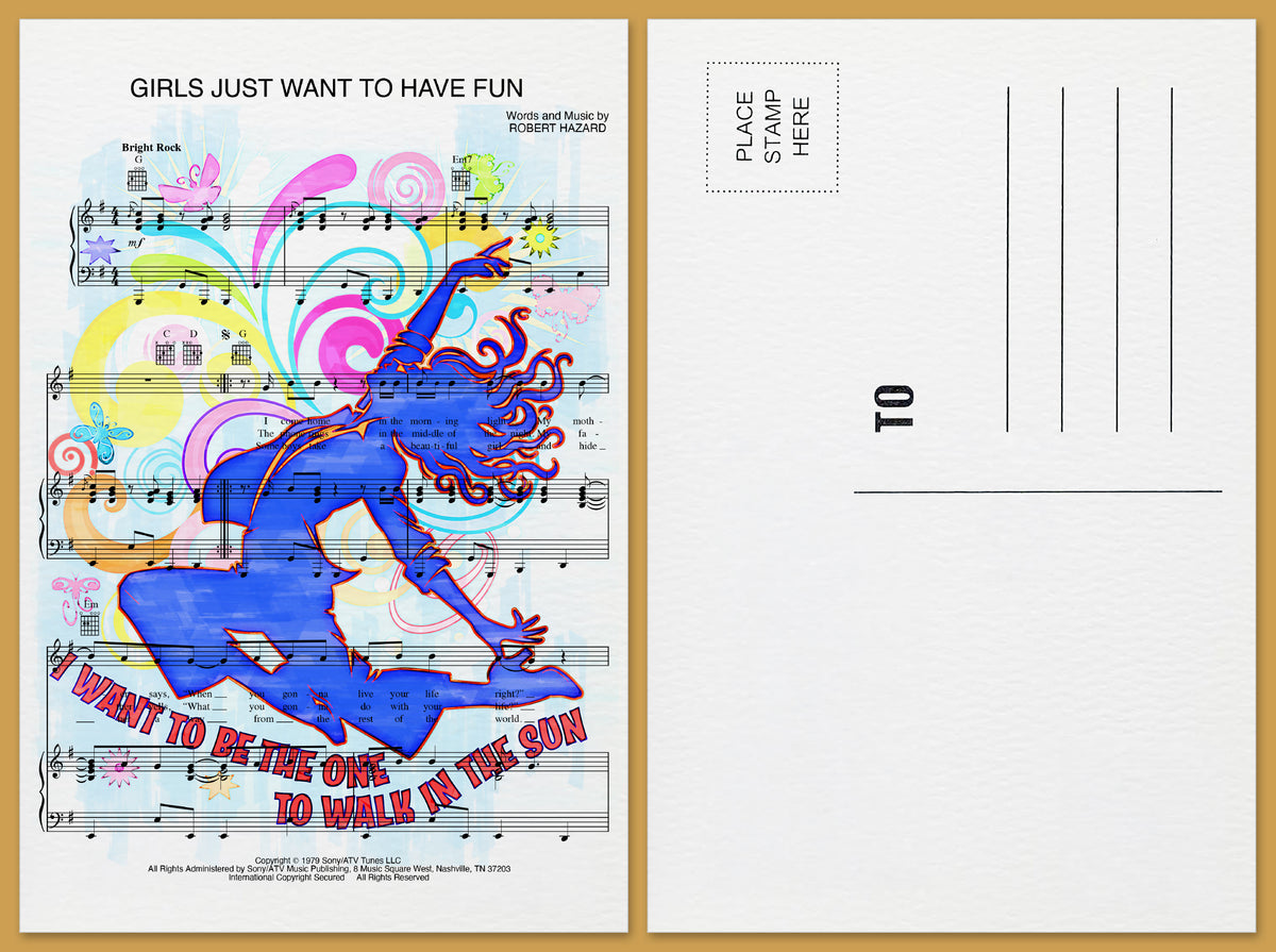 Girls Just Want To Have Fun Postcard