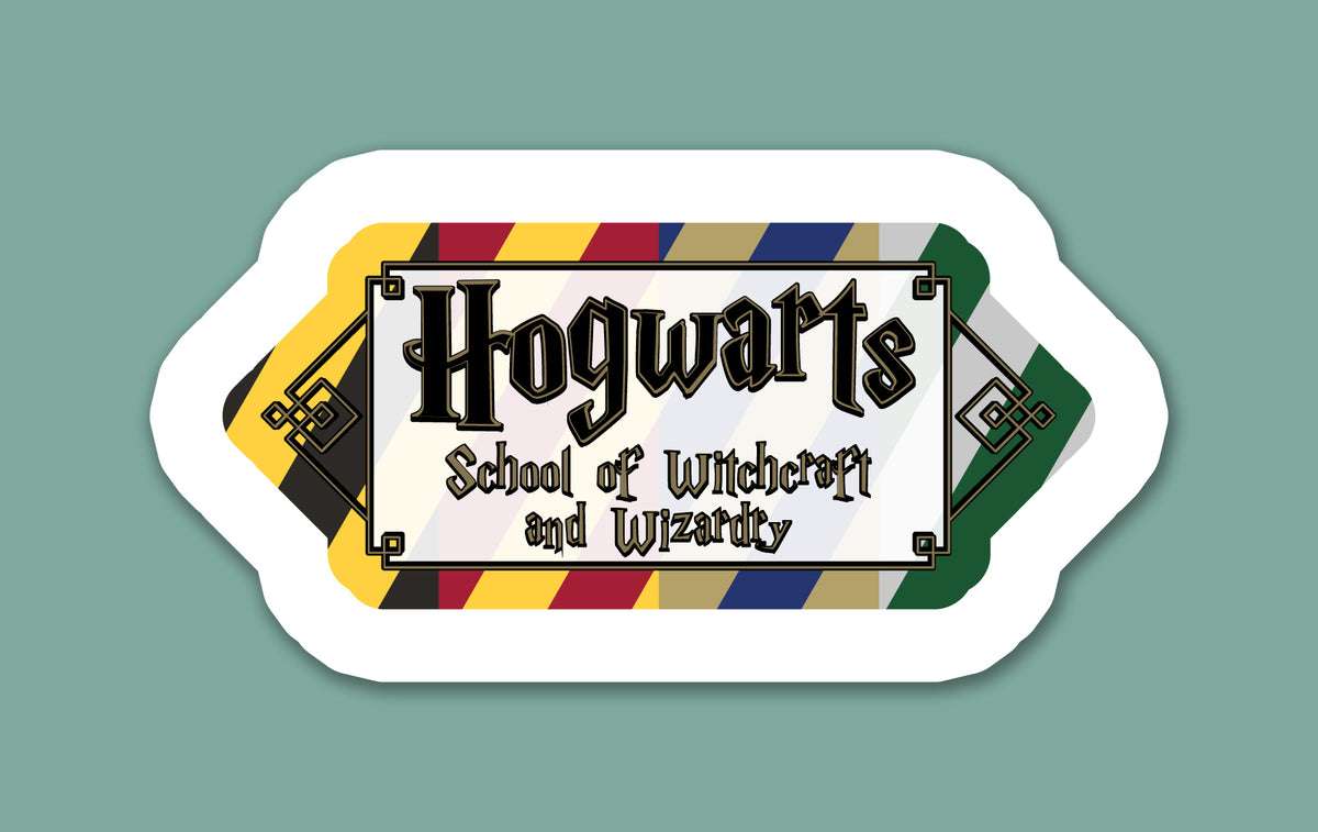Wizard School Sign Sticker