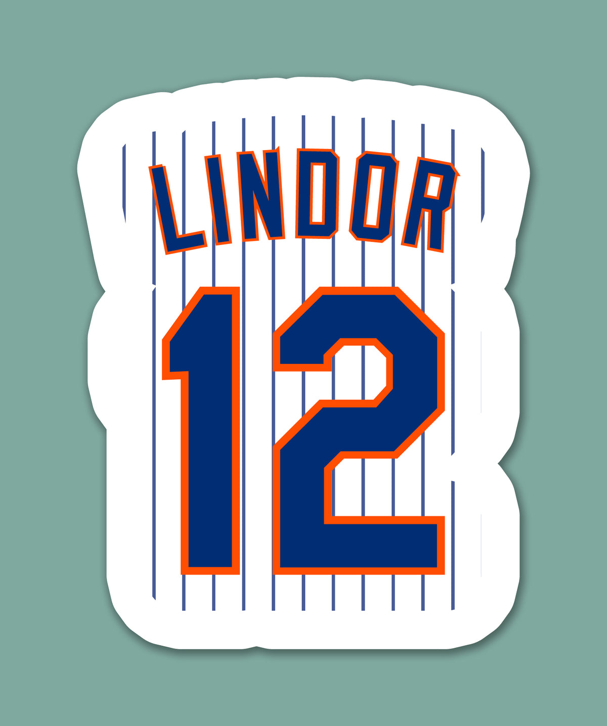 Baseball Jersey 12 Sticker