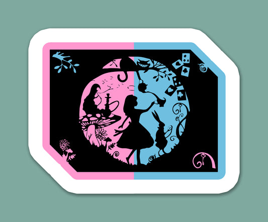 Wonderland Silhouette Sticker