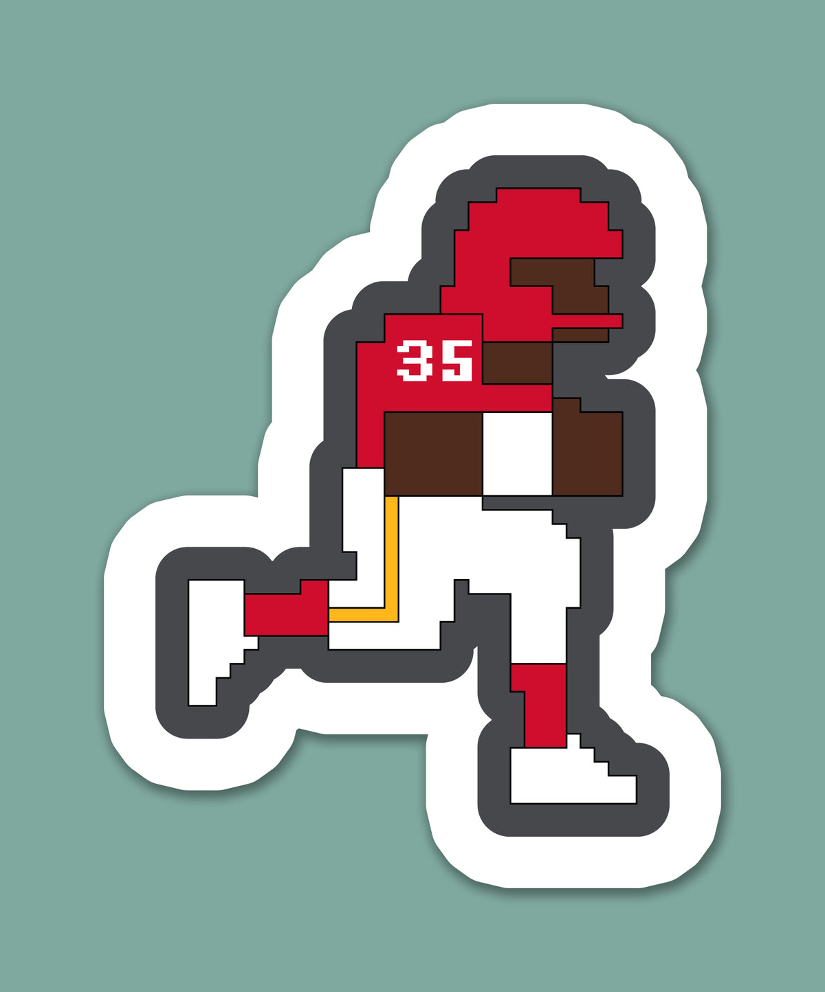 Pixel Football Player Sticker
