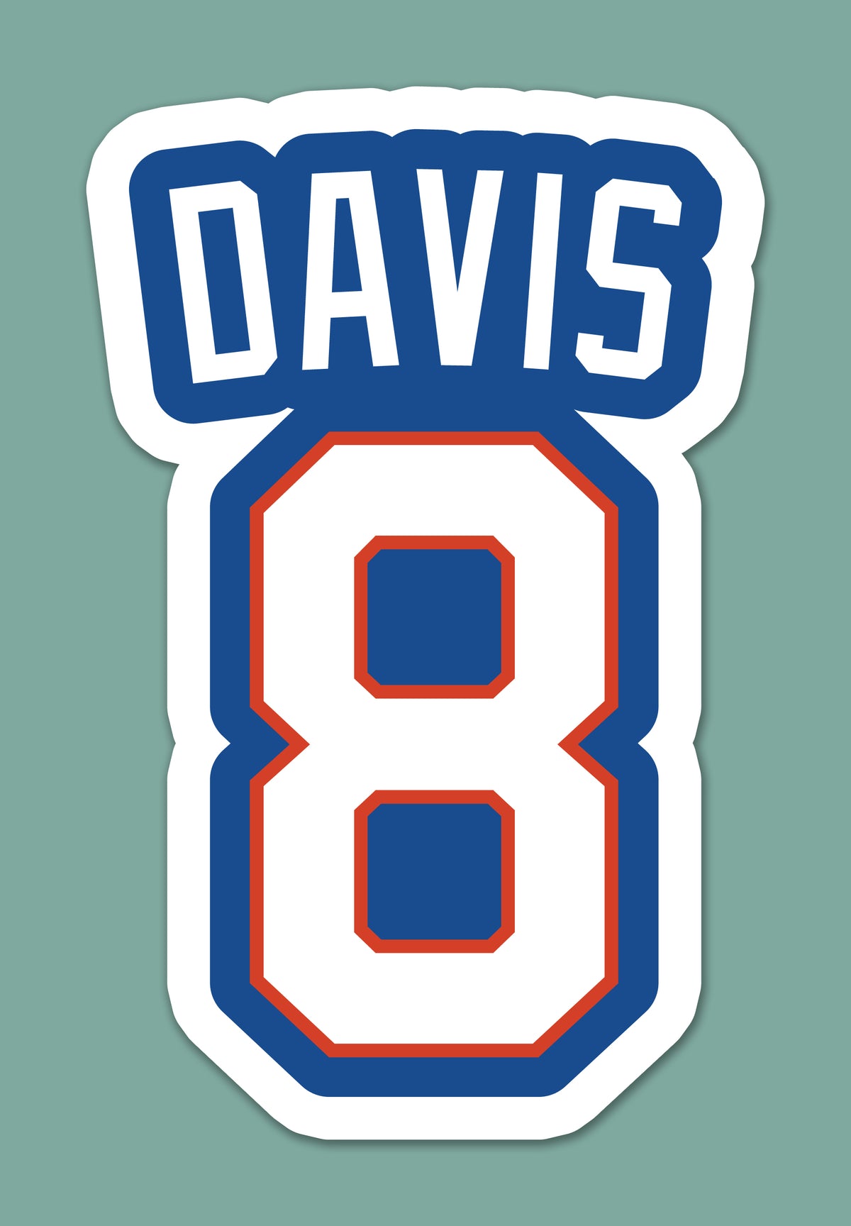 Baseball Movie Jersey 8 Sticker