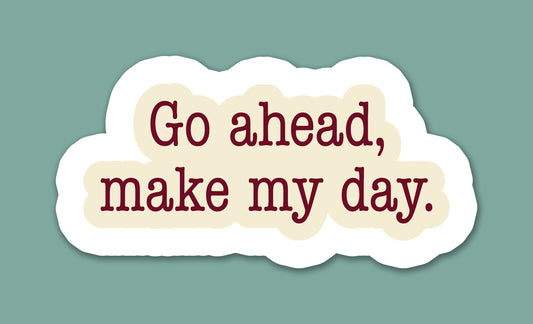 Action Movie Quote Sticker