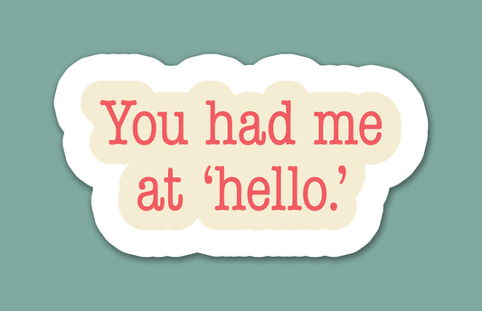 Romantic Movie Quote Sticker