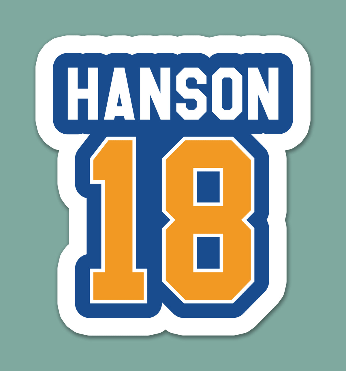 Hockey Movie Jersey 18 Sticker
