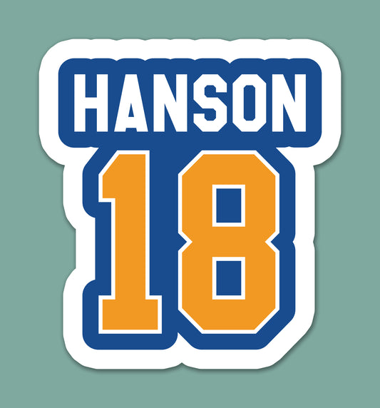Hockey Movie Jersey 18 Sticker