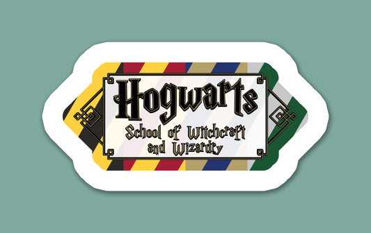 Wizard School Sign Sticker