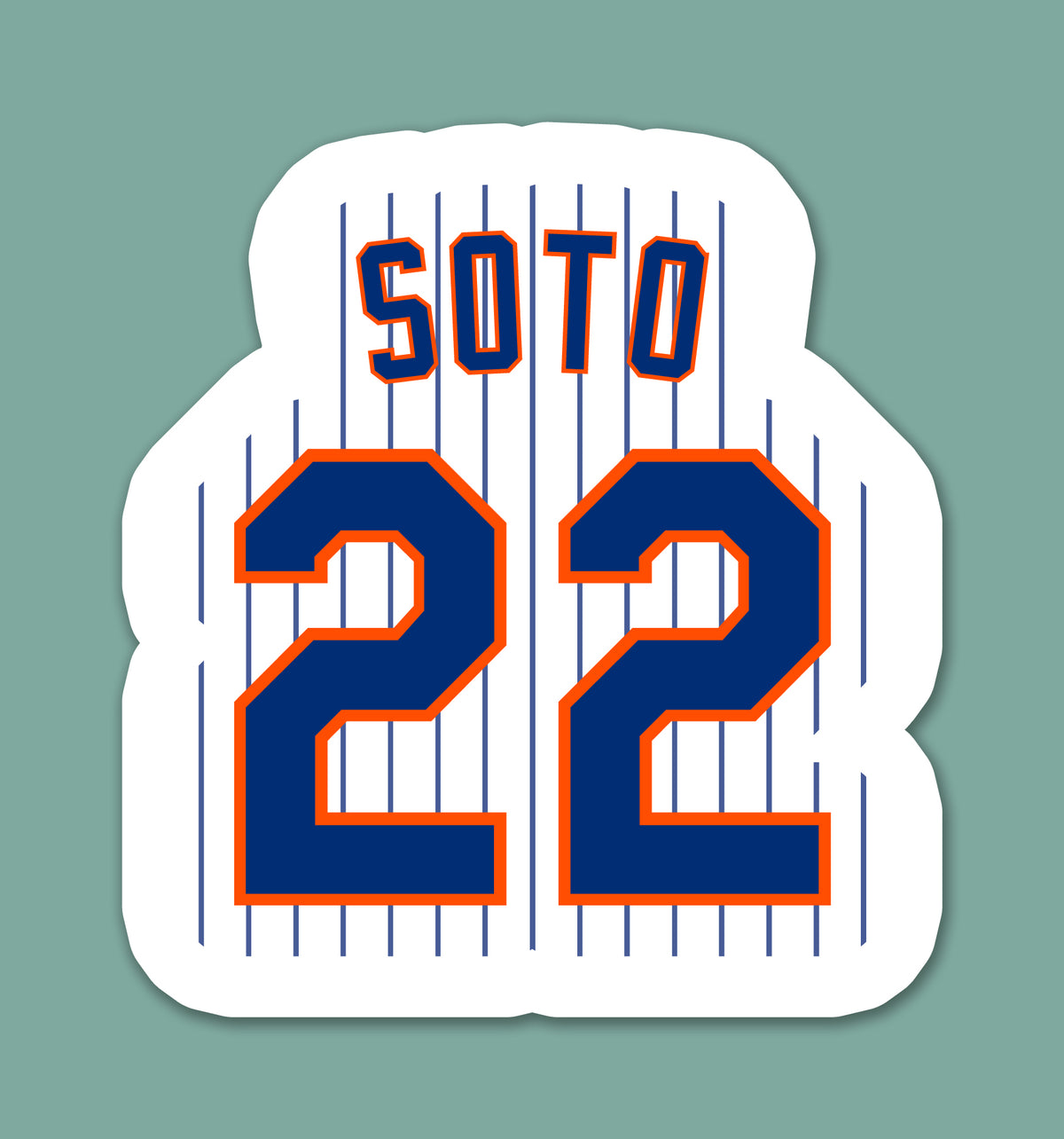 Baseball Jersey 22 Sticker
