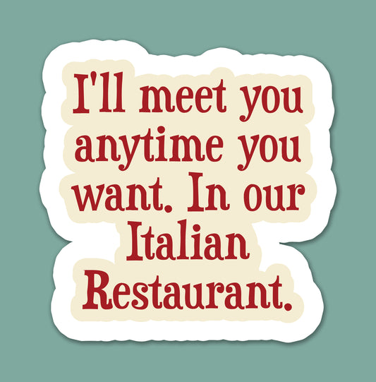 Romantic Dinner Quote Sticker