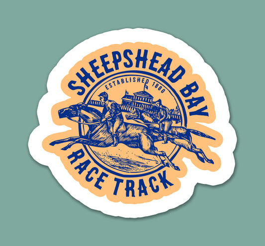 Vintage Horse Racing Sticker