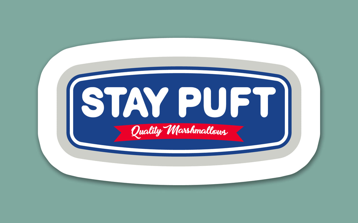 Retro Marshmallow Brand Sticker