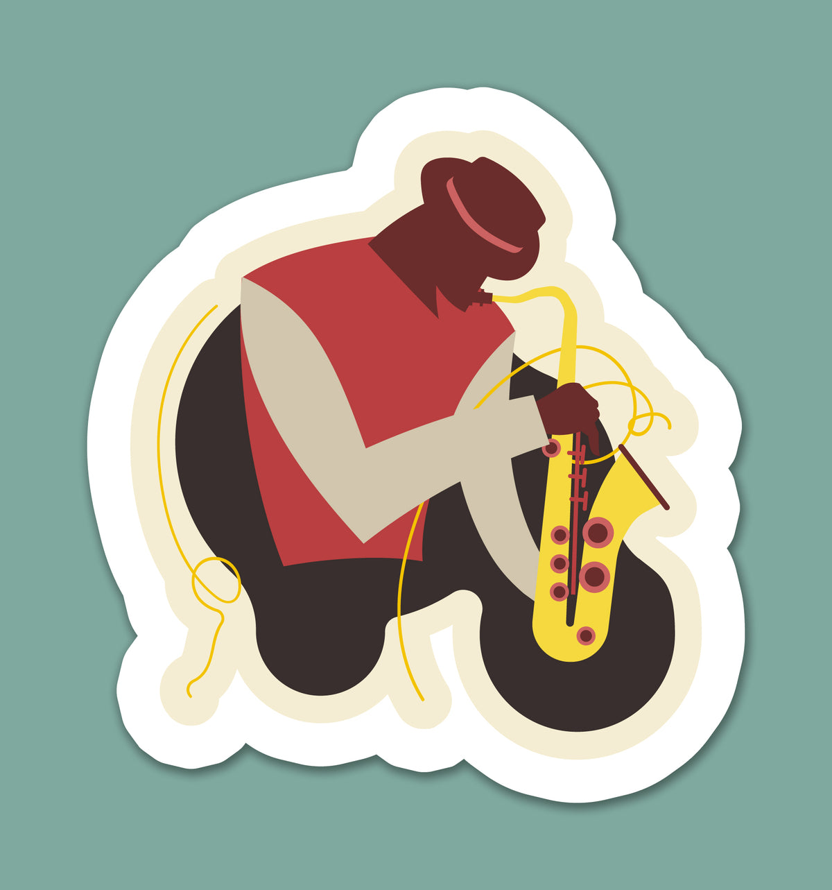 Jazz Player Sticker