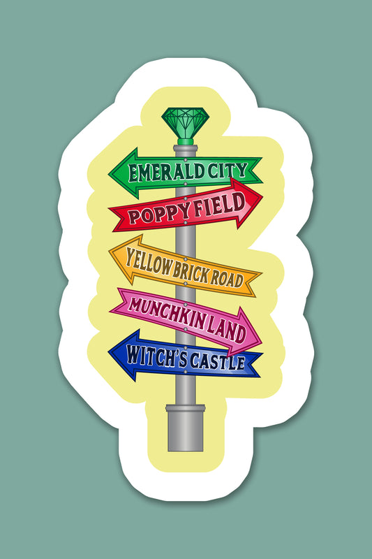 Fantasy Road Sign Sticker