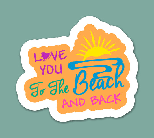 Beach Lover Quote Sticker
