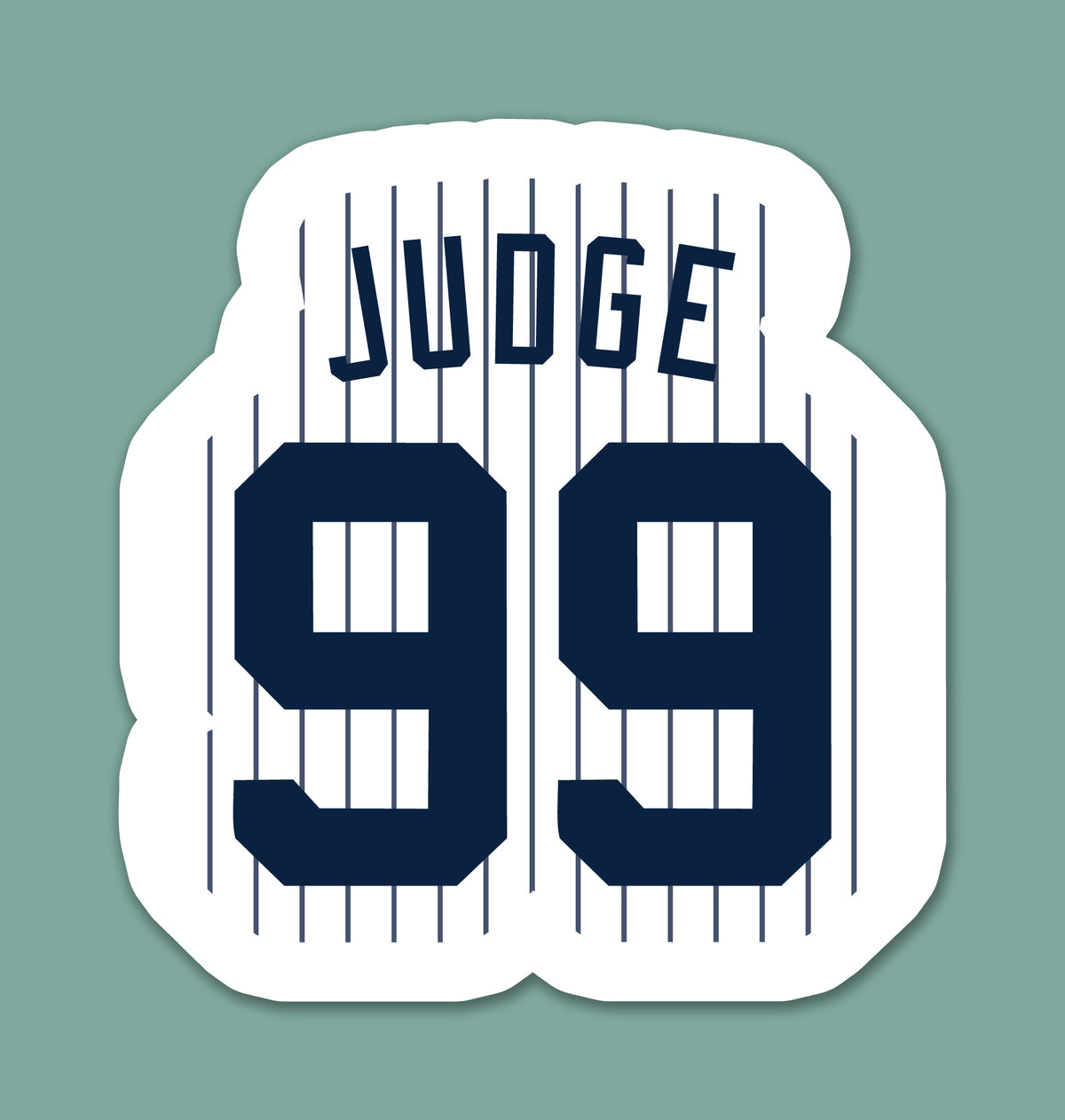 Pinstripe Baseball Jersey 99 Sticker