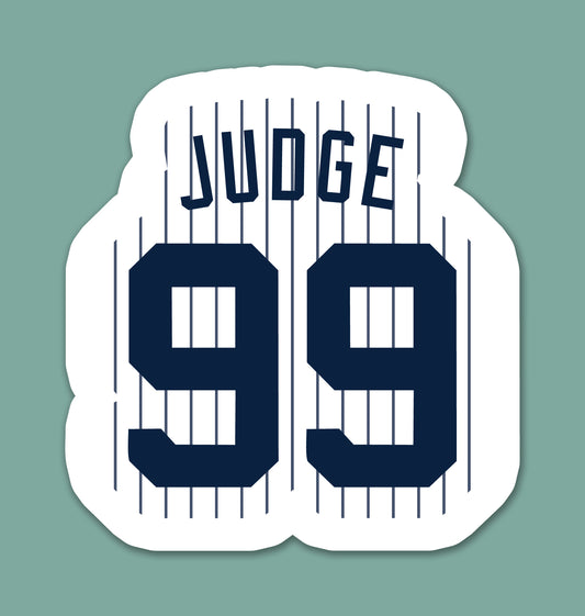 Pinstripe Baseball Jersey 99 Sticker