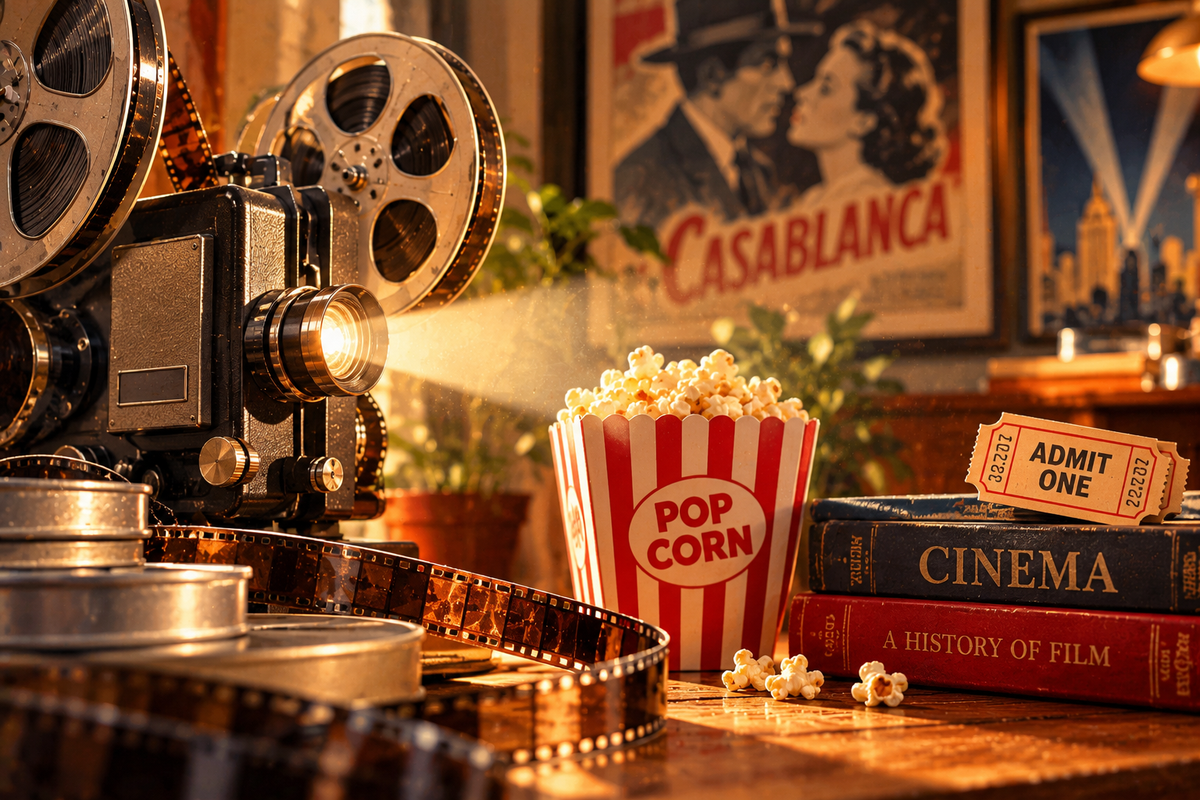 Themed Prints Movies collection editorial illustration, vintage painterly close-up
